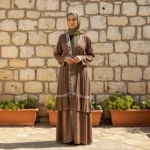 Brown Silver Abaya