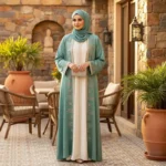 Mint Green 2 Piece Abaya