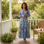Blue Print Maxi Dress