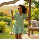 Green Floral Dress