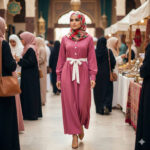 A20314 PINK CUFF ABAYA