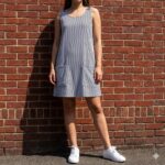 D24102103 BLACK STRIPE STRAP DRESS