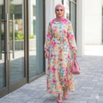 D27984SR PINK FLORAL PRINT DRESS