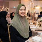 H478-8  DARK SAGE TWO LAYER GLITTER INSTANT HIJAB