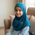 H480 1PC SMALL IRIDESCENT STONE AND PEARL AL AMIRA HIJAB