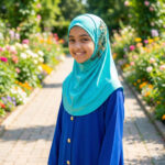 H503 1PC FLOWER APPLIQUE AL AMIRA HIJAB