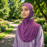 H503 1PC FLOWER APPLIQUE AL AMIRA HIJAB