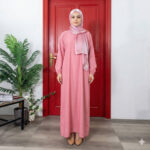 A2468 PINK PRAY ABAYA