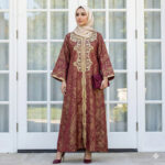 A4871 BURGUNDY KAFTAN