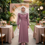 CH1787 PINK TWEEN SMOCKED MAXI DRESS