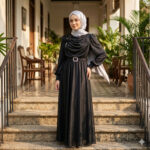CH1804 BLACK TWEEN FORMAL MAXI DRESS